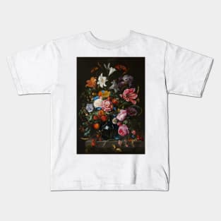 Vase of Flowers by Jan Davidsz de Heem Kids T-Shirt